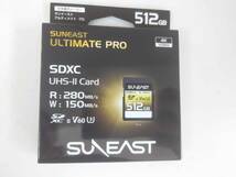 【未開封品】SUNEAST SDXCカード 512GB UHS-II V60 最大280MB/s U3 4K UHD プロフェッショナル メモリーカード SE-SDU2512GB280_画像2