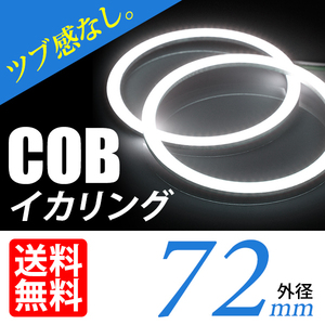 COB lighting ring / white / white /2 piece /72mm/ head light processing projector woofer ./ cat pohs free shipping 