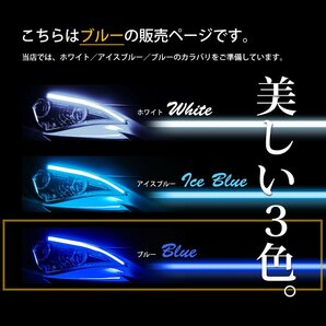 LED シリコンチューブライト テープライト SEEK 30cm LED60発 アイライン ツブ感なし ブルー 超極細 2本セット ネコポス 送料無料の画像2