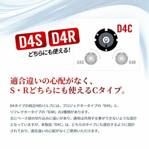 1年保証 HID バルブ D4C ( D4S / D4R ) 共用 6000K 車検対応 純正交換バルブ SEEK Products 安心の国内検査 ネコポス＊ 送料無料の画像5