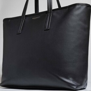  ultimate beautiful goods super high capacity! United Arrows tote bag leather UNITED ARROWS black business briefcase men's work A4 possible shoulder .. commuting bag 