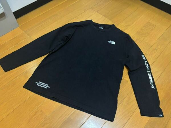 ☆ザ ノースフェイス★ロングスリーブ 長袖Tシャツ Mサイズ☆ブラック 黒☆送料込み！！THE NORTH FACE ロンT スクエア　ロゴ