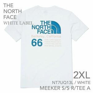 【韓国限定】2XLサイズ THE NORTH FACE WHITE LABEL ノースフェイス ホワイトレーベル MEEKER S/S R/TEE A Tシャツ WHITE ホワイト 白