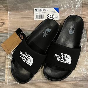  【韓国限定】24㎝ NORTH FACE WHITE LABEL ノースフェイス ホワイトレーベル CLOUD SLIDE A サンダル黒 リアルブラック クラウドスライド