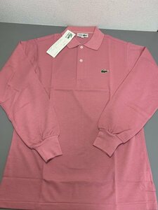 １円〜　CHEMISE LACOSTE　シュミーズラコステ　ポロシャツ　長袖　サイズ3　M　ピンク　コットン　C2122