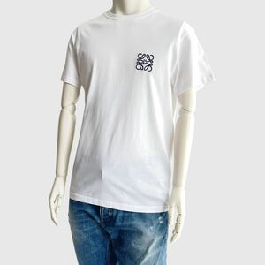 LOEWE ロエベ Tシャツ メンズ ホワイト クルーネック カットソー　白 半袖Tシャツ 