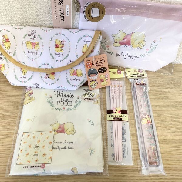 プーさん ランチポーチ ランチナフキン 箸 ケース付き