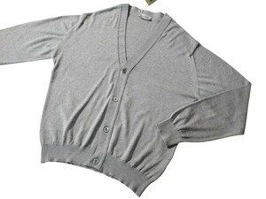  メンズ S ジョンスメドレー 最高級コットン 24ゲージ カーディガン S4578 シルバーグレー JOHN SMEDLEY イギリス製★Sweater Series