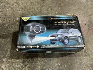 LED フォグ　ドライビング　ランプ　30W ブルー　汎用　バイク　ヘッドライト　LED3518