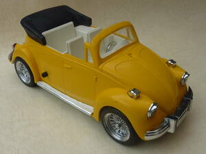1980 period Volkswagen Beetle cabriolet minicar clock # large minicar #Volkswagen Beetle Cabriolet# clock immovable 