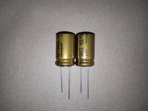 (1/9) アルミ電解コンデンサ 2200μf 35V 85℃ ニチコン FW オーディオ用標準品 Φ16mm×26mm 未使用品 2本セット 2200uF nichicon