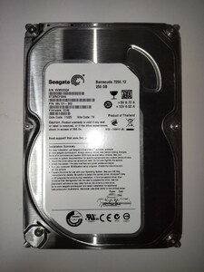 250GB 内蔵型 3.5インチ SATA ハードディスク Seagate ST3250318AS 63回 64時間 7200rpm 薄型 使用少ない HDD 中古品