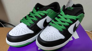 Nike SB Dunk Low Pro Black and Classic Green 27cm