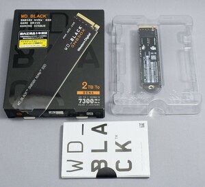 WD Black SN850X NVMe 2TB M.2 2280 SSD PCIe4.0　7300MB/s