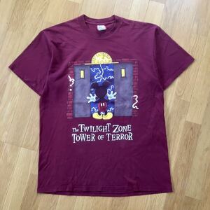 90's タワーオブテラー The TWILIGHT ZONE TOWER OF TERROR Tシャツ XL USA製 Disney ミッキー ビンテージ ヴィンテージ vintage 古着