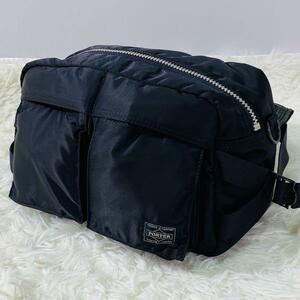  unused PORTER tongue car nylon waist bag body bag made in Japan Porter Tanker Waist Bag Porter black men's 