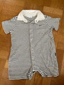 ベビーギャップ Baby Gap ボーダー柄半袖ロンパース 80cm