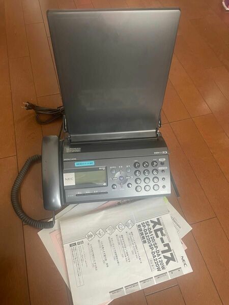 『NEC スピークス　FAX 付き電話』SP-DA220(K)メタリックブラック FAX電話