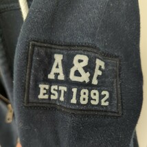 【美品】アバクロンビー&フィッチ　ダブルファスナー仕様　スウェットパーカー　ネイビー　Lサイズ　Abercrombie&Fitch_画像5