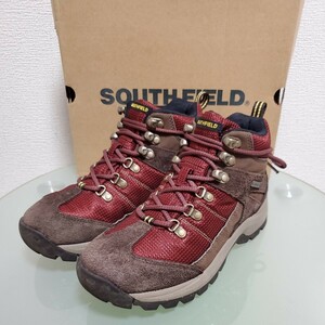 SOUTH FIELD サウスフィールド トレッキングシューズ 23.5㎝ ワインレッド ブラウン 人気モデル アウトドア ウォータープルーフ