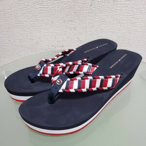 TOMMY HILFIGER トミーヒルフィガー トングサンダル 25.5㎝ ネイビー 人気モデル