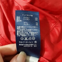 RALPH LAUREN ラルフローレン ダウンベスト S レッド ビッグポニー フード取り外し可能 国内正規品_画像7