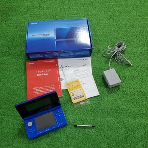 NINTENDO 3DS body operation verification ending the first period . ending cobalt blue Nintendo recommended (*^^*) Nintendo nintendo charger equipped box opinion 