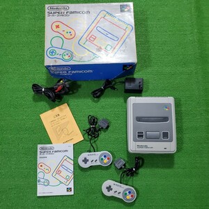  nintendo Super Famicom body operation verification ending adaptor cable box instructions box opinion that time thing rare goods game equipment controller 2 piece 