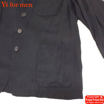 超希少■Y's foe men 2003SS アセテート 4つボタン テーラードジャケット◆ビッグシルエット Yohji Yamamoto ヨウジヤマモト アーカイブ_画像7