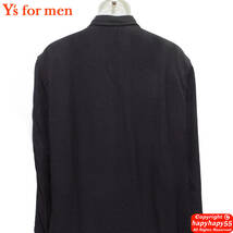 超希少■Y's foe men 2003SS アセテート 4つボタン テーラードジャケット◆ビッグシルエット Yohji Yamamoto ヨウジヤマモト アーカイブ_画像4