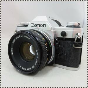 【 ジャンク 】 キャノン AE-1 シルバー LENS FD 50mm f/1.8 フィルム一眼レフカメラ Canon HA051012