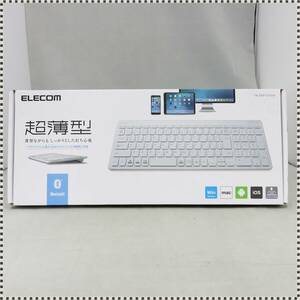 エレコム Bluetooth 超薄型コンパクトキーボード ホワイト TK-FBP101WH ELECOM キーボード HA052110 【 1円 】