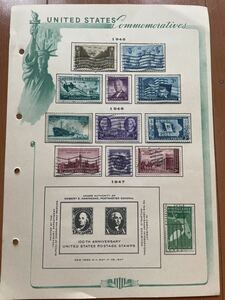 ③7 collector exhibition 1945 year American land army squad A.E. Smith politics house boat Washington and Lee university commemorative stamp America Vintage large amount foreign stamp 