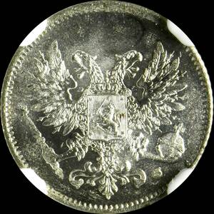 ★金終 【NGC MS66】1917S フィンランド 25P銀貨 完全未使用 //世界コイン 古銭 貨幣 硬貨 銀貨 金貨 銅貨【決済期限火曜日】