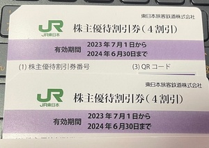 JR東日本株主優待券(4割引き)2枚セット