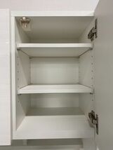 ニトリ/NITORI キッチンボード ソレル 幅100 ホワイト レンジボード カップボード 食器棚 中古家具 店頭引取歓迎 R8302_画像4