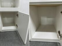 ニトリ/NITORI キッチンボード ソレル 幅100 ホワイト レンジボード カップボード 食器棚 中古家具 店頭引取歓迎 R8336_画像9