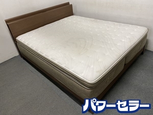 NITORI/nitoli двуспальная кровать розетка имеется Brown матрац комплект N сон люкс б/у мебель витрина самовывоз приветствуется R8273