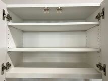ニトリ/NITORI キッチンボード ソレル 幅100 ホワイト レンジボード カップボード 食器棚 中古家具 店頭引取歓迎 R8336_画像3