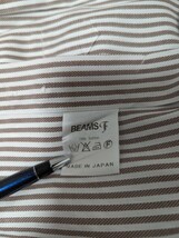 美品　BEAMS F　ビームスエフ　シャツ　ドレスシャツ　40　ブラウン　ストライプ　日本製_画像9