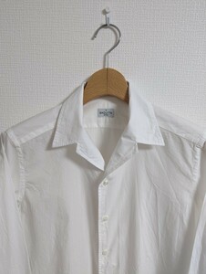 美品　BAGUTTA　バグッタ　シャツ　オープンカラー　38　JOHNNY　白