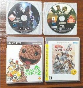 【PS3】 戦場のヴァルキュリア&リトルビッグプラネット2&バイオハザード5&バイオハザード6 PS3