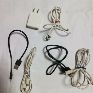 USB Type-C　旧型デジカメの充電器まとめ売り６個　ジャンク品 USBケーブル
