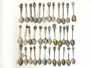  Hsu red a spoon length .36ps.@ together . earth production Vintage abroad SOUVENIR antique collection world each country silver silver stamp equipped in box 