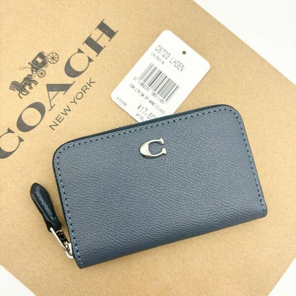 【COACH☆新品】スモール ジップ アラウンド カード ケース！デニム！