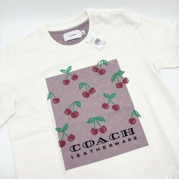 【COACH☆新品】シグネチャー !スティッチ チェリー Tシャツ!Sサイズ!