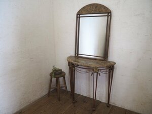 ta load L0227*H152cm* mirror attaching * wonderful marble tabletop. iron legs table * dresser dresser dressing Classic antique style L(yaB).4