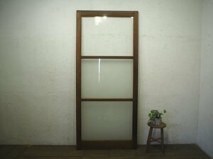 taQ0518*(1)[H212,5cm×W93cm]* extra-large * Vintage * large tree frame glass door * large fittings sliding door entranceway door entering . construction material store furniture retro N pine 