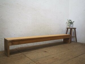 taP0436*① tabletop W159,5cm×D21cm* Vintage * retro old wooden exhibition pcs * exhibition pcs display shelf step‐ladder stand for flower vase television stand low board bench J.4
