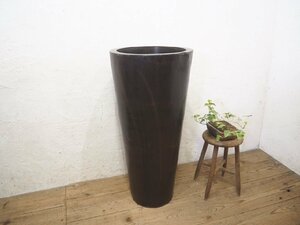 taO0488*H101cm* simple . design. large tin plate. flower vase * planter vase decorative plant gardening interior mine timbering antique style M.4